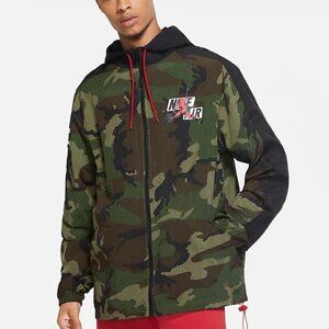Air Jordan Nike Mens Full Zip Jumpman Camo Windbreaker Jacket CU2031 Medium NEW